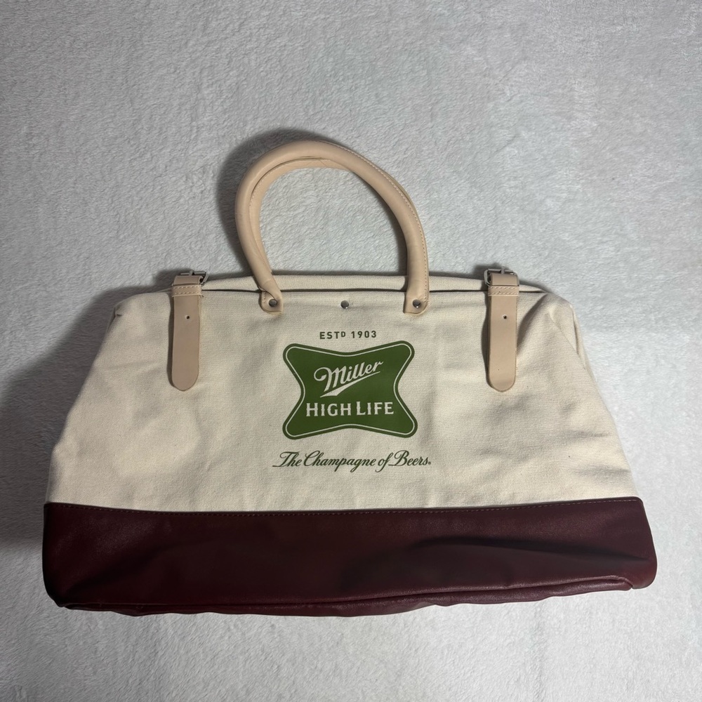 RARE Miller High Life Duffel Bag Doctor Bag Large Frame Bag